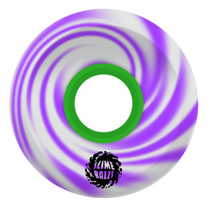 66mm 78A OG Slime Swirl Purple White Cruiser Wheels 2023