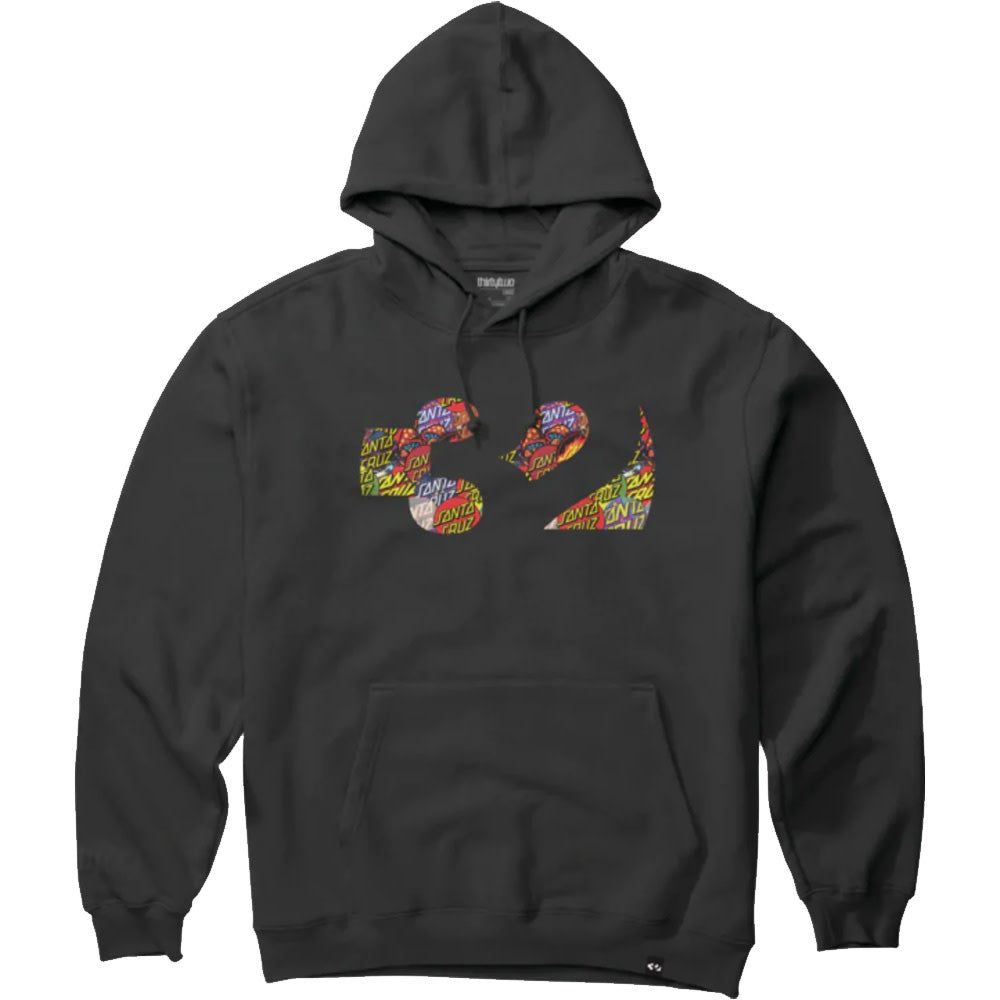 X Santa Cruz Black Snowboard Hoodie 2023