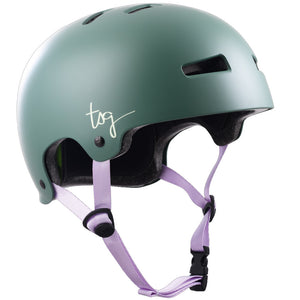 Women's Evolution Solid Satin Foliage Green Skate Helmet