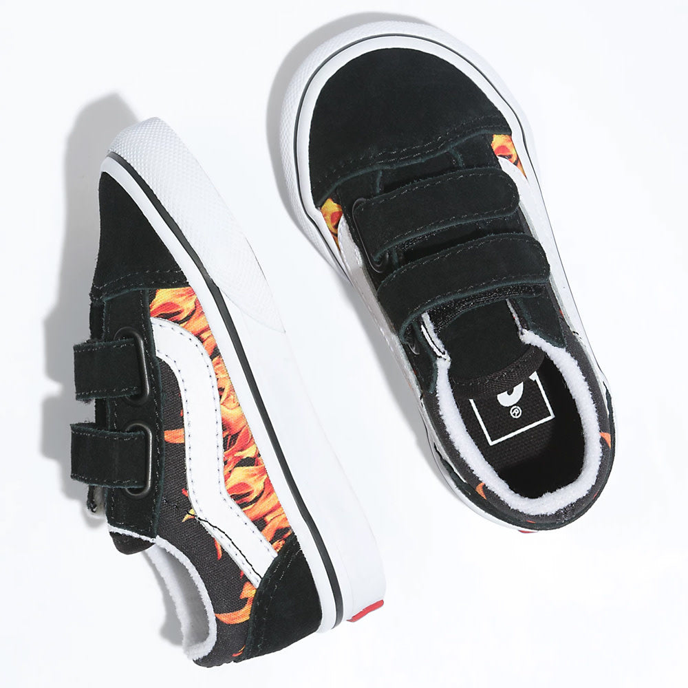 Digi Flame Black Old Skool V Kids Shoe 2023