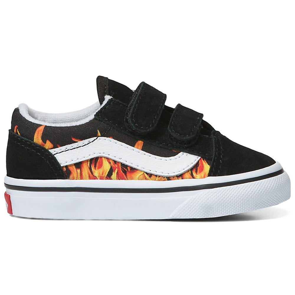 Digi Flame Black Old Skool V Kids Shoe 2023