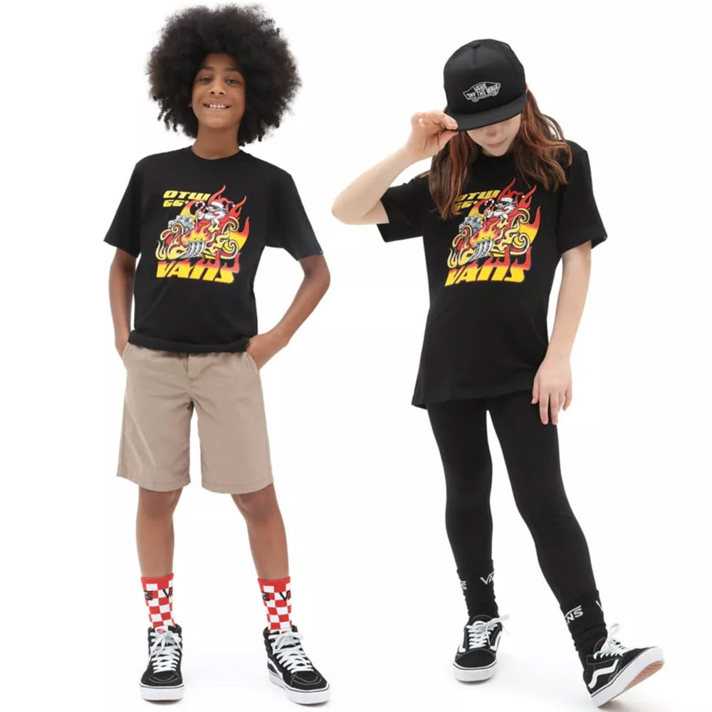 Kids Santa Flame Black T-shirt 2023