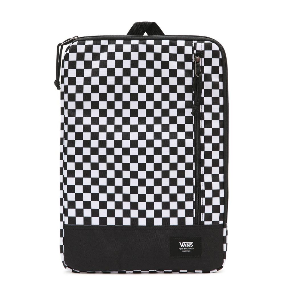 Padded Black/White Check Laptop Sleeve 2024