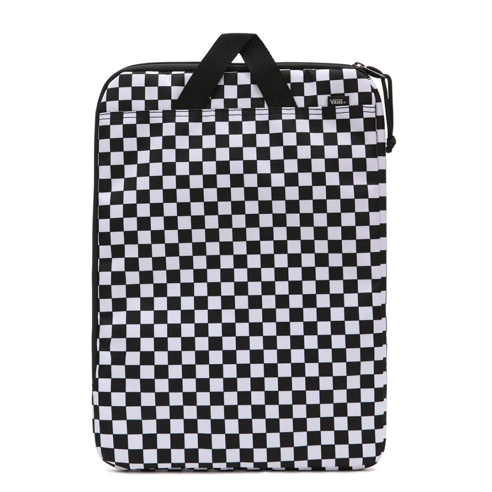 Padded Black/White Check Laptop Sleeve 2024