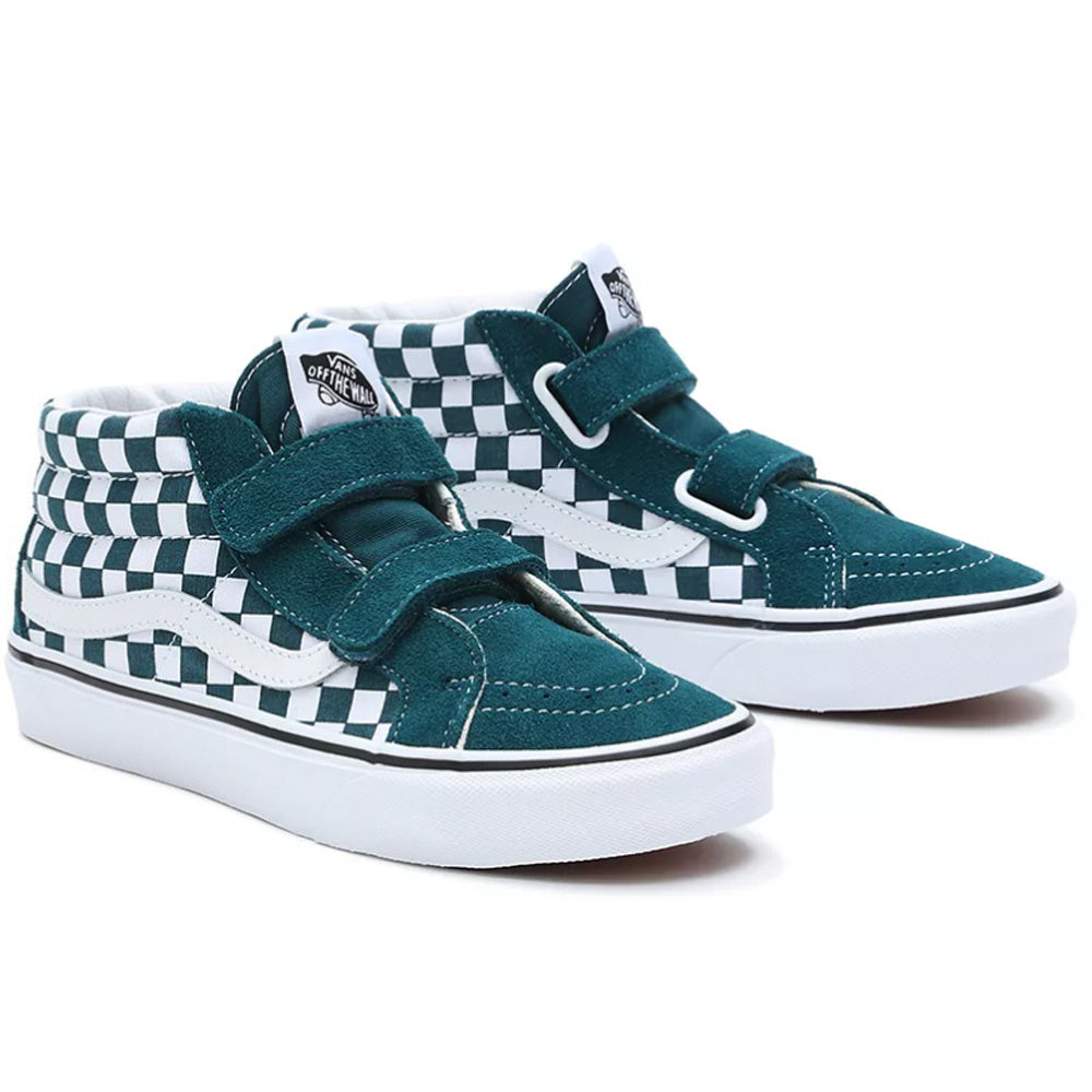 Kids Sk8 Mid Reissue V Collor Checker Deep Teal Shoe