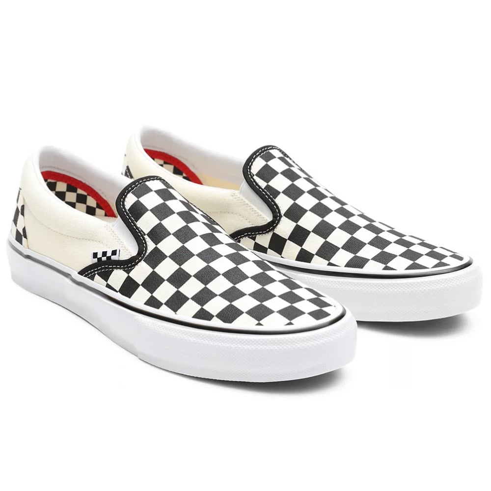 Skate Slip-On Checkerboard Black Off White Shoe