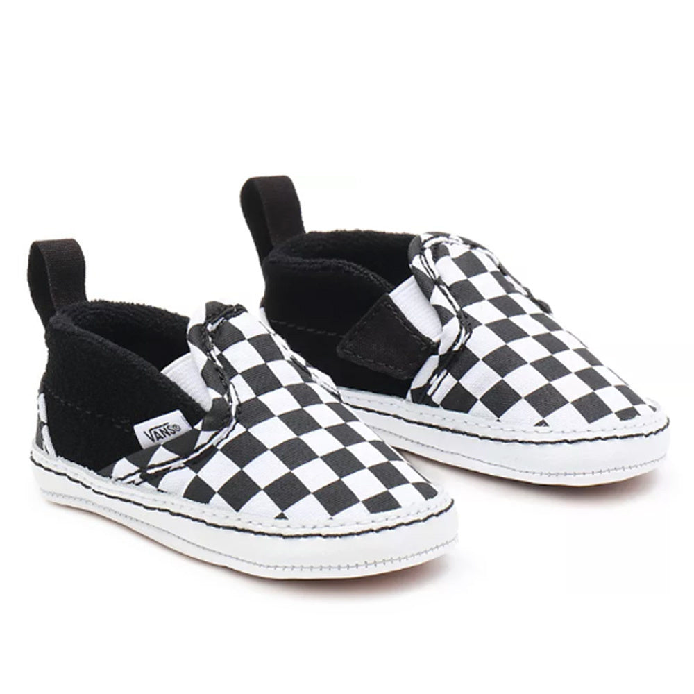 Kids Slip-On V Crib Checker Black Truewhite Shoe