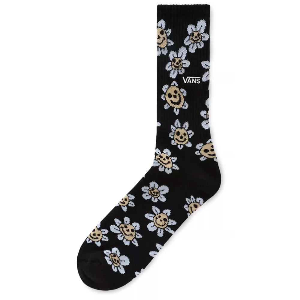 Trippy Grin Crew Trippy Grin floral Black Sock