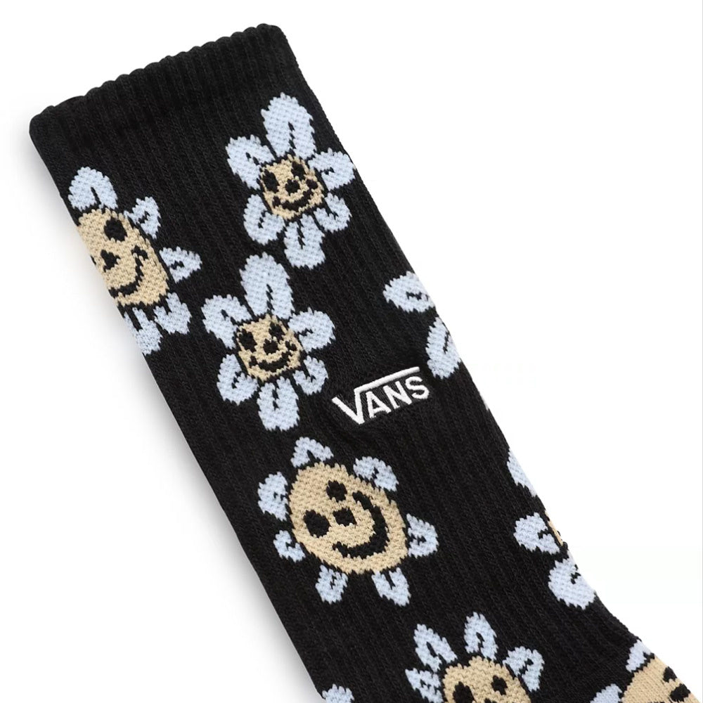 Trippy Grin Crew Trippy Grin floral Black Sock