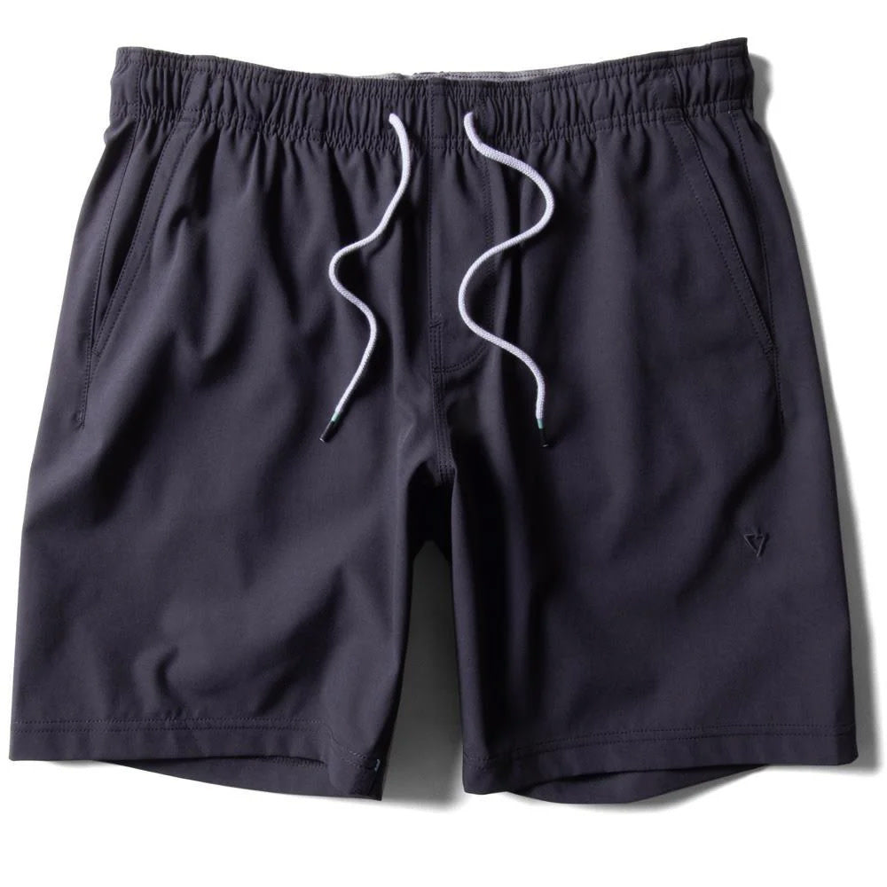 17" Boys Hemp No See Ums Black Eco Elastic Walkshort 2024