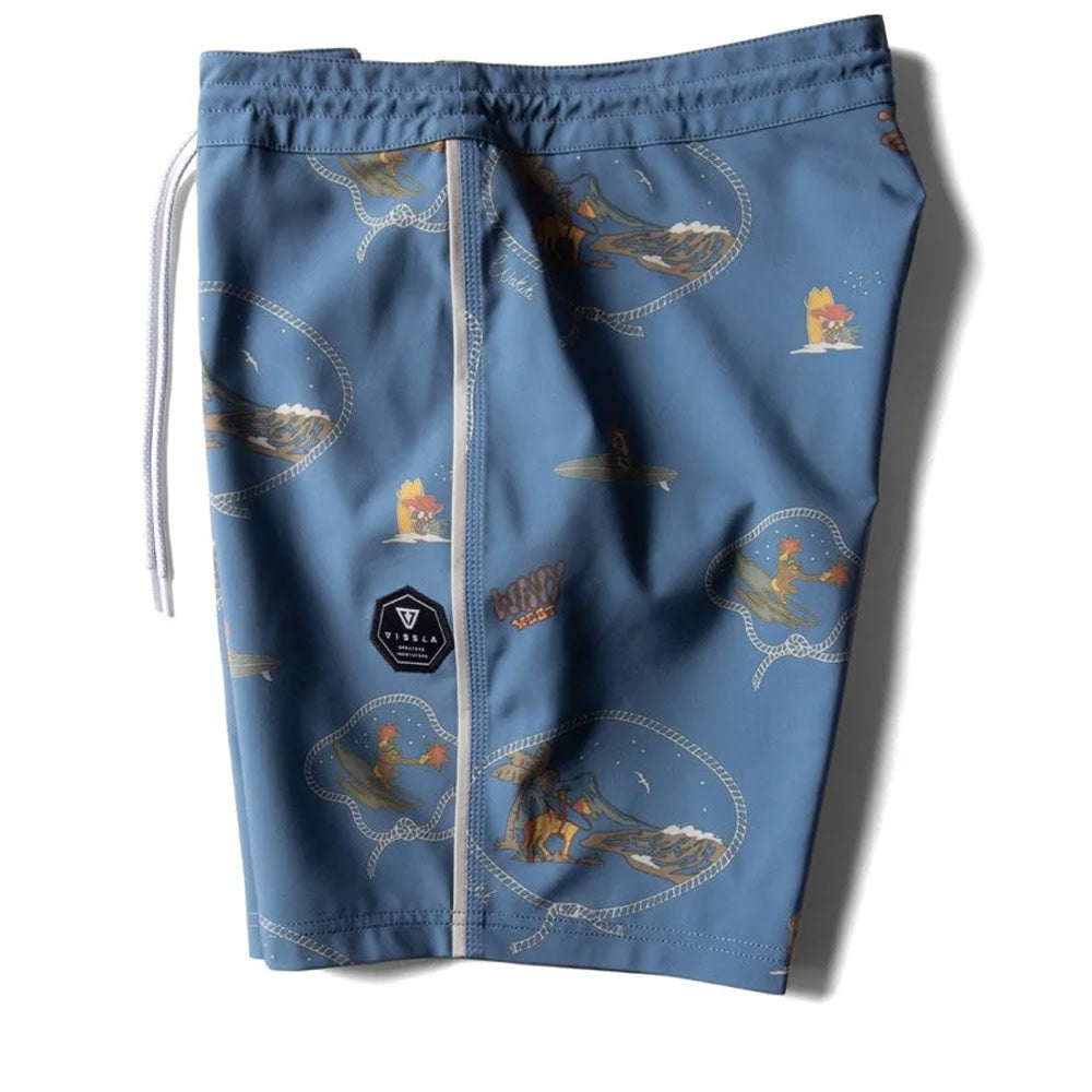 17.5" Soren Wavy West Tidal Blue Boardshort 2024