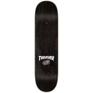 8.0" X Thrasher Screaming Flame Logo White Skateboard Deck